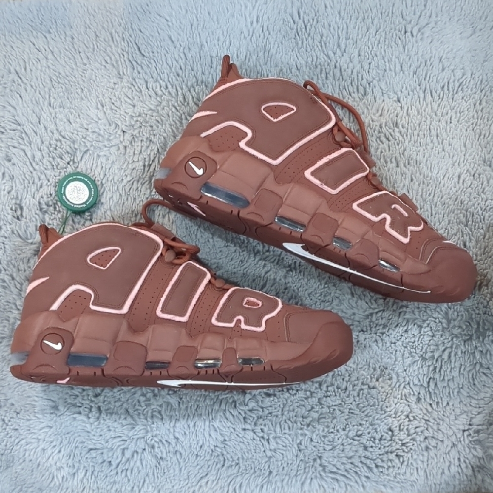 Nike Brown and Pink High-Top Sneakers with Chunky Sole